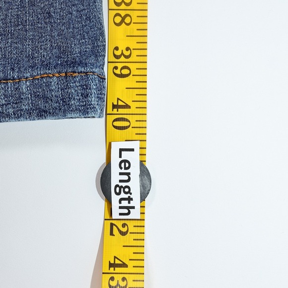 Wrangler Jeans Womens 9/10 x 32 Blue Denim Mid Rise Straight Classic Stretch - Picture 7 of 8